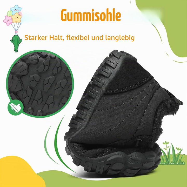 SAGUARO Kinder Winter Barfussschuhe Winterschuhe Warme Gefüttert Wanderschuhe Leicht rutschfest Wint