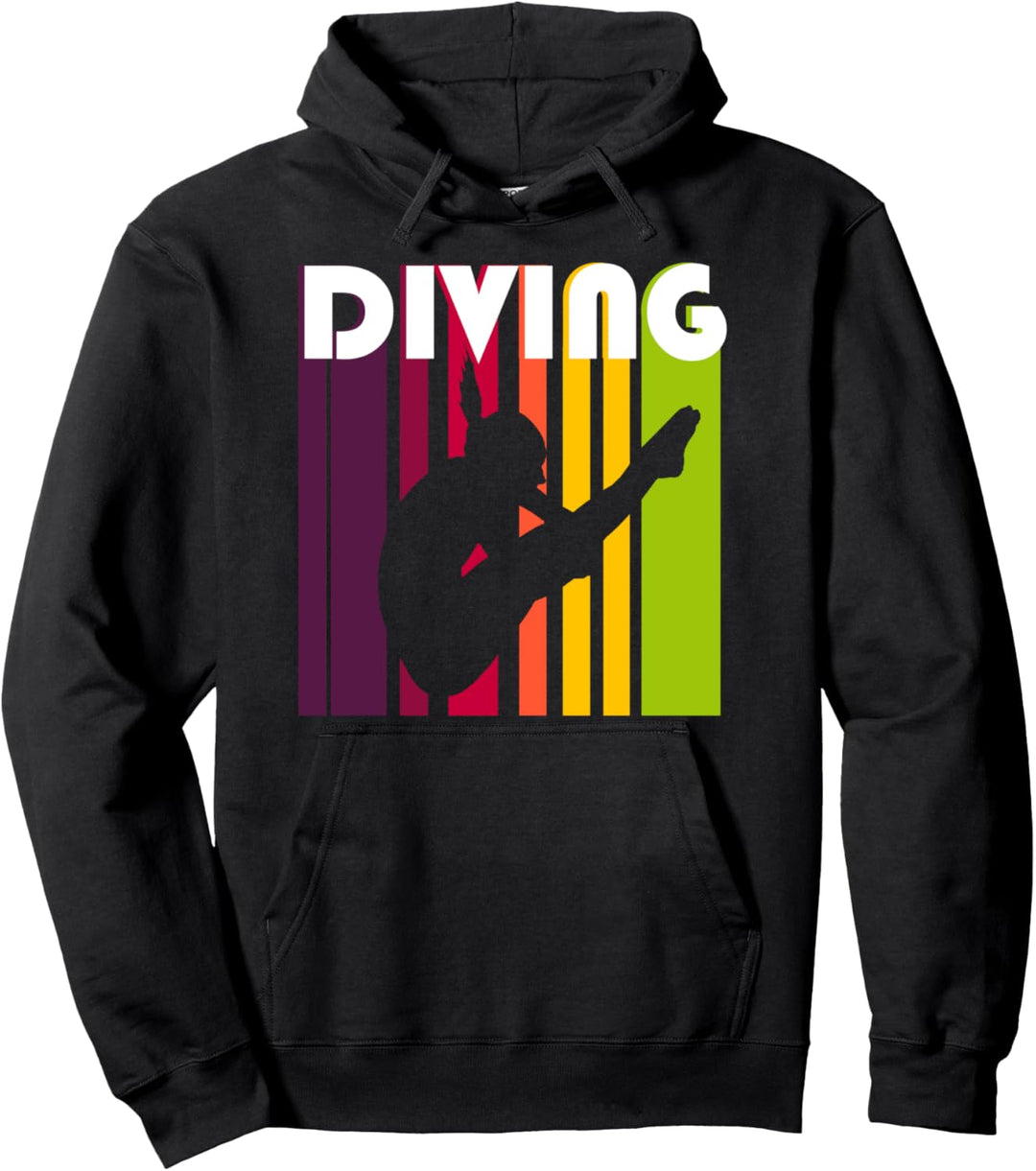 Retro Vintage Sprungbretttauchen Mädchen Taucher Geschenk Pullover Hoodie
