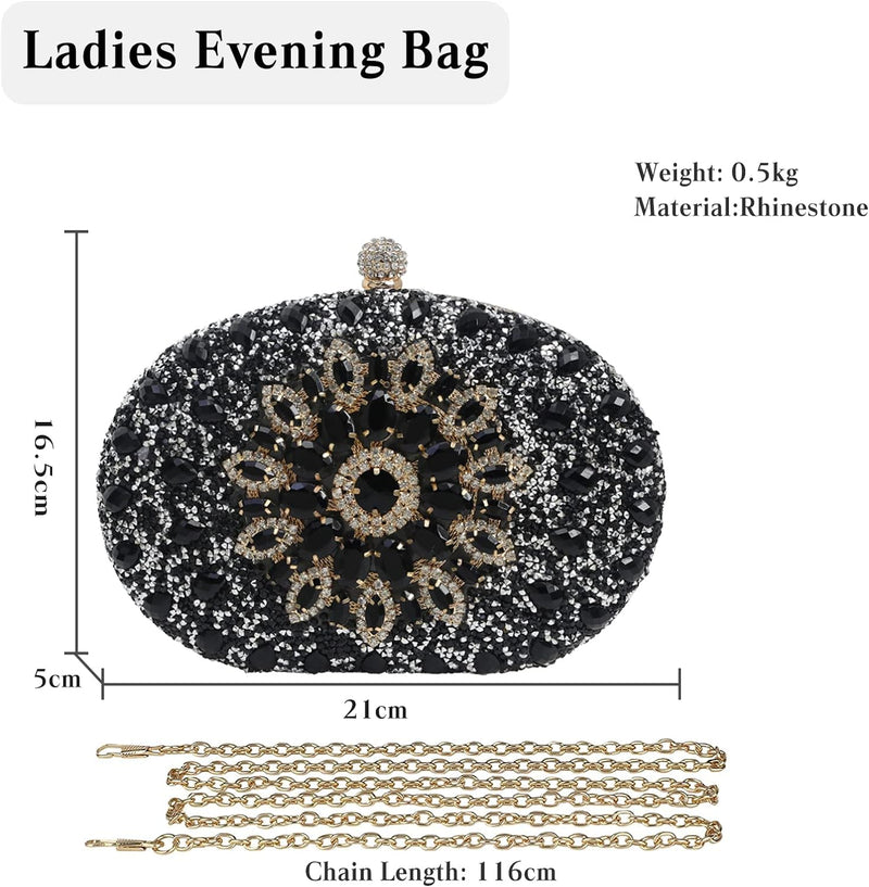 CORIOS Abendtasche Damen Shiny Strass Handtasche Diamant Clutch Bag Klein Tasche Elegante Umhängetas