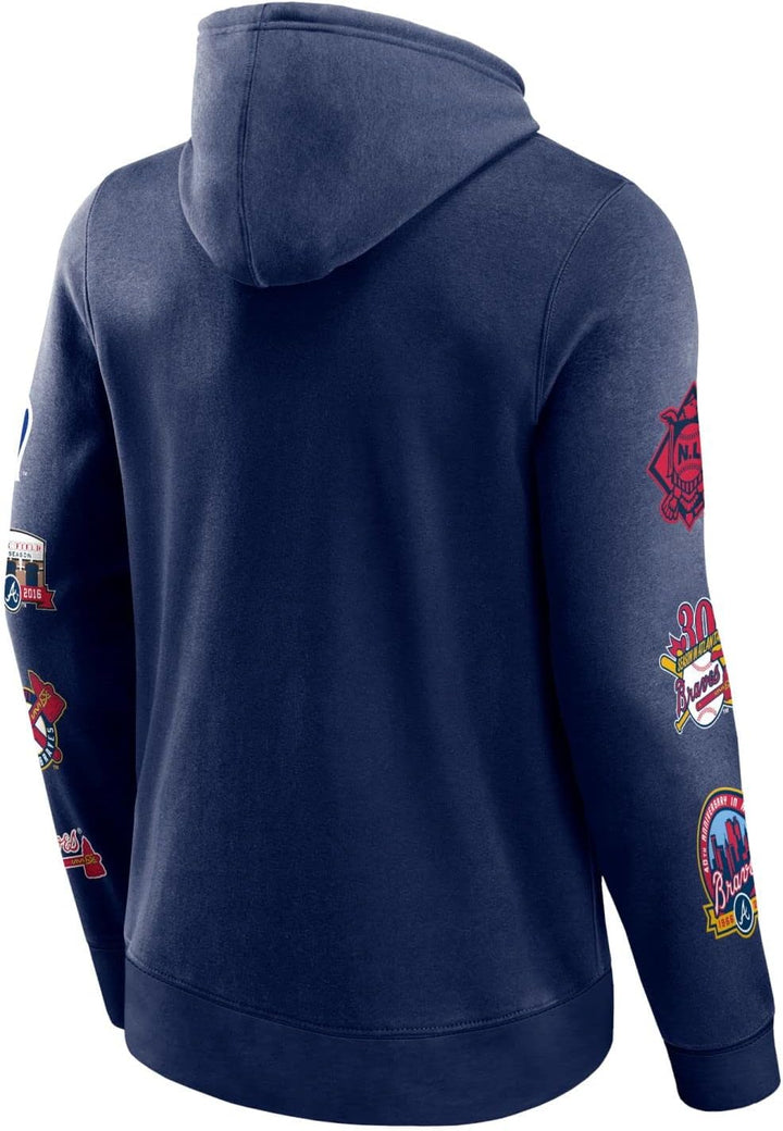 Atlanta Braves Fundamentals Patches Fleece Hoody XL Navy, XL Navy