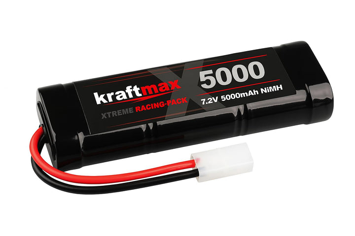 Kraftmax Akku Racing-Pack mit Tamiya-Stecker - 7,2V / 5000mAh / NiMH Akku/Hochleistungs RC Akkupack