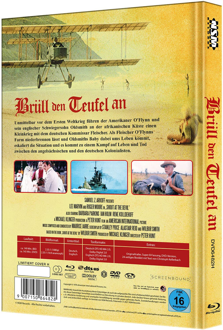 Brüll den Teufel an - Zwei wie Hund und Katz - Shout at the Devil [Blu-Ray+DVD] - uncut - limitierte