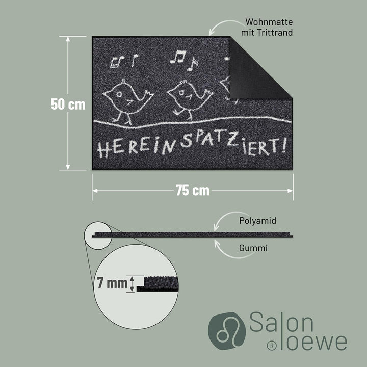 Efia Fussmatte HEREIN SPAZIERT 50 x 75 cm - (SLD0860-050X075)