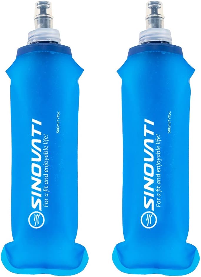 SINOVATI® TPU Faltbare Trinkflaschen, Soft Flask, Wasserflasche BPA-Frei Sportflasche für Trinkrucks