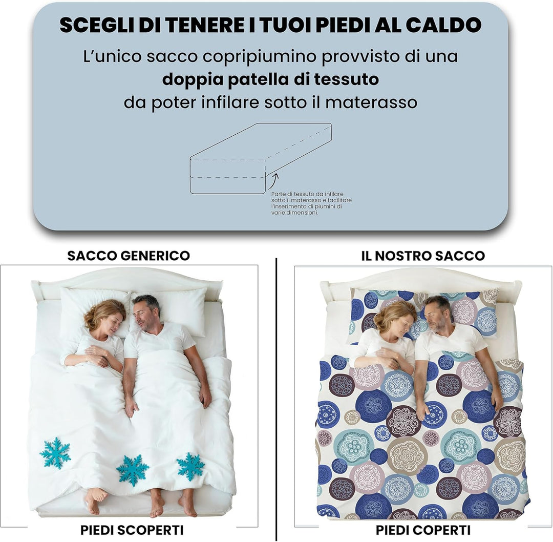 Italian Bed Linen Fantasy Bettbezug, Mikrofaser, murrine, kleine Doppelte Murrine kleine Doppelte, M