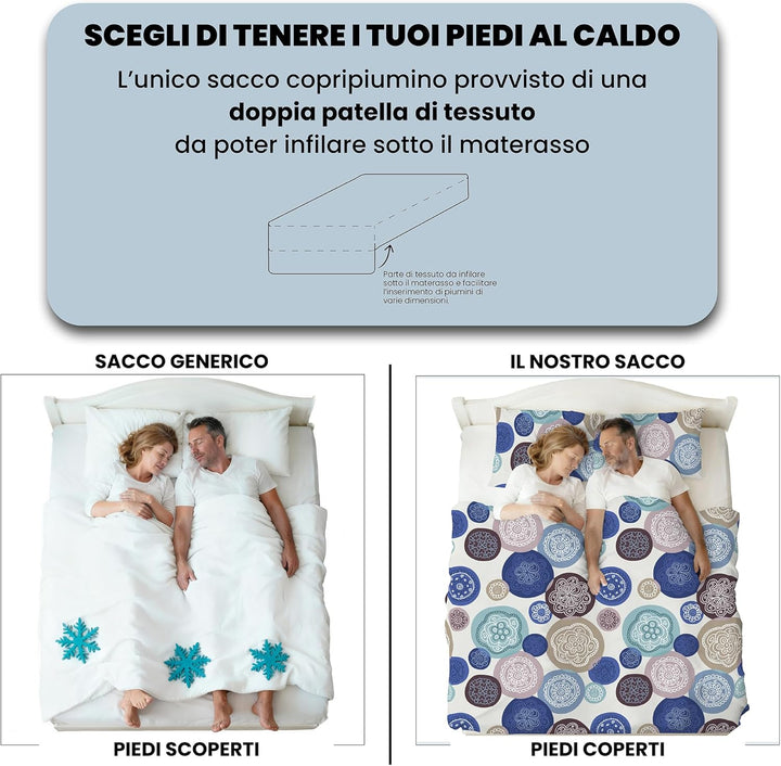 Italian Bed Linen Fantasy Bettbezug, Mikrofaser, murrine, kleine Doppelte Murrine kleine Doppelte, M