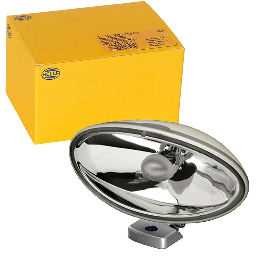 HELLA - FF/Halogen-Nebelscheinwerfer - Comet FF 300 - 12V - oval - Anbau - glasklare Streuscheibe -