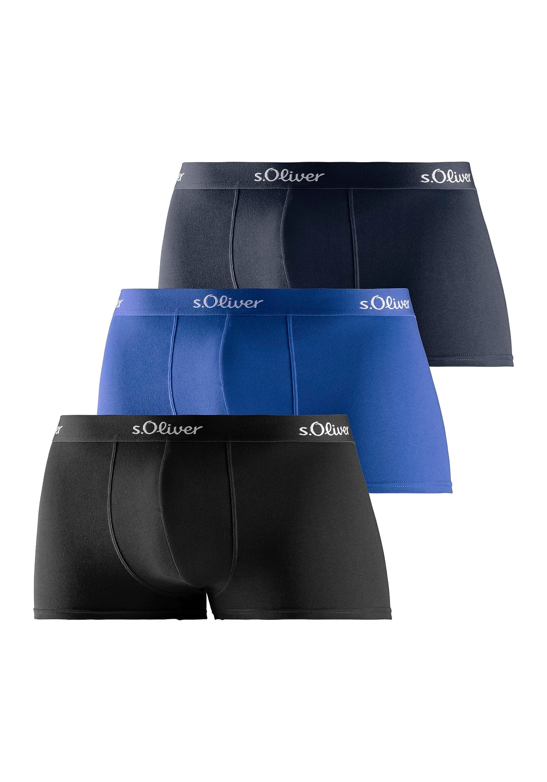 s.Oliver Herren Boxershorts (3er Pack) L Blau Sortiert, L Blau Sortiert