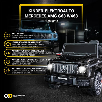 Actionbikes Motors Kinder Elektroauto Mercedes Benz Amg G63 W463 - Lizenziert - 2,4 Ghz Fernbedienun