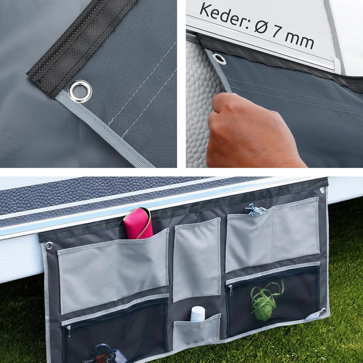 your GEAR Caravan Organizer Wide - Hängeregal für Zelt, Vorzelt, Wohnwagen 45 x 100 cm, 6 Fächer