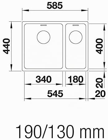 BLANCO ANDANO 340/180-IF | Edelstahl | Einbauart: Einbau von Oben &amp; Flächenbündig | Grosses Hauptbec