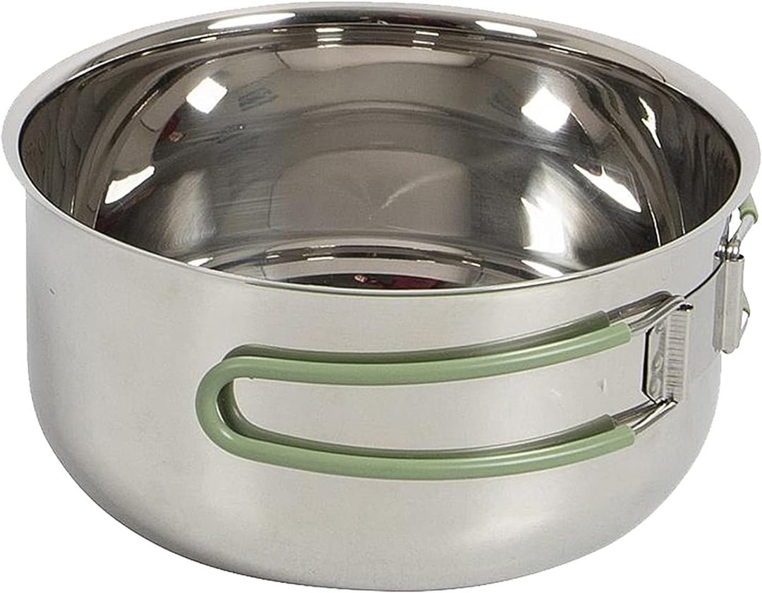 Bo-Camp Urban Outdoor 2100800 Koch Set 4teilig Camping Küche Topf Pfanne Geschirr Stapelbar Edelstah