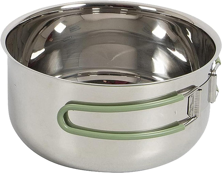 Bo-Camp Urban Outdoor 2100800 Koch Set 4teilig Camping Küche Topf Pfanne Geschirr Stapelbar Edelstah