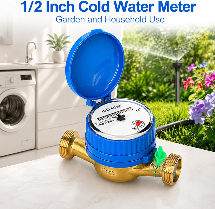 Wasserzähler Garten, Wasseruhr Geeicht, Kaltwasserzähler Zapfhahnzähler