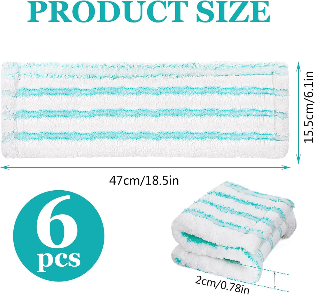 6 Stück Ersatz-Wischbezüge für Leifheit Profi XL Micro Duo / Profi XL Cotton Plus, Mikrofaser Wischb
