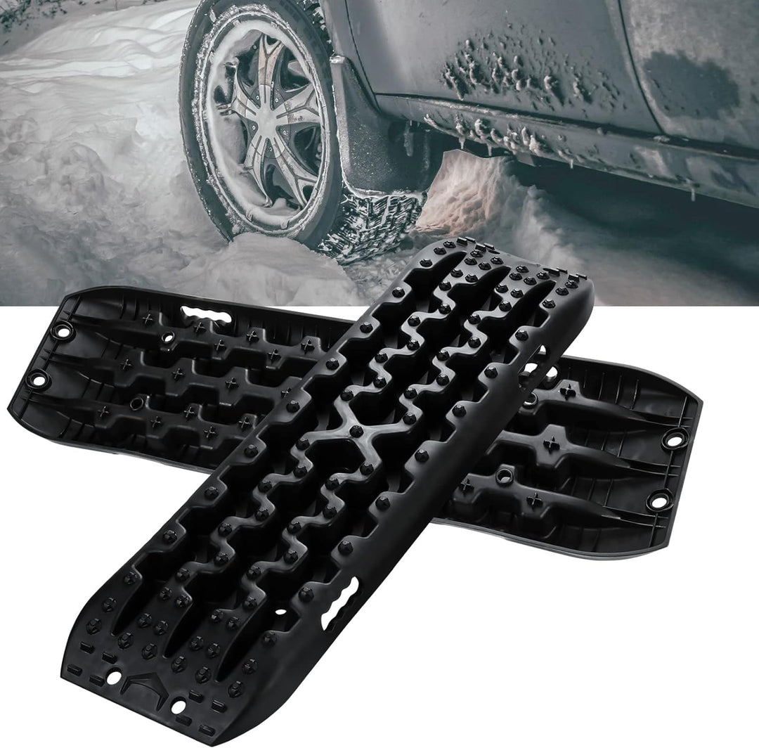Ikodm Recovery Board Offroad Tracks Traction Mats, Anfahrhilfe Wohnmobil 2 Stücke, Traktionsmatte An