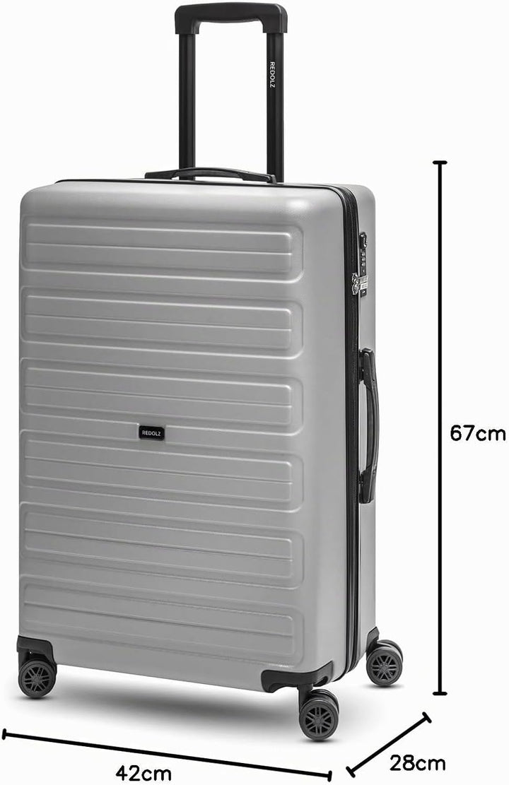 REDOLZ Mittelgrosser Hartschalen Check-in Koffer | Trolley 44 x 24 x 65 cm aus hochwertigem ABS Mate