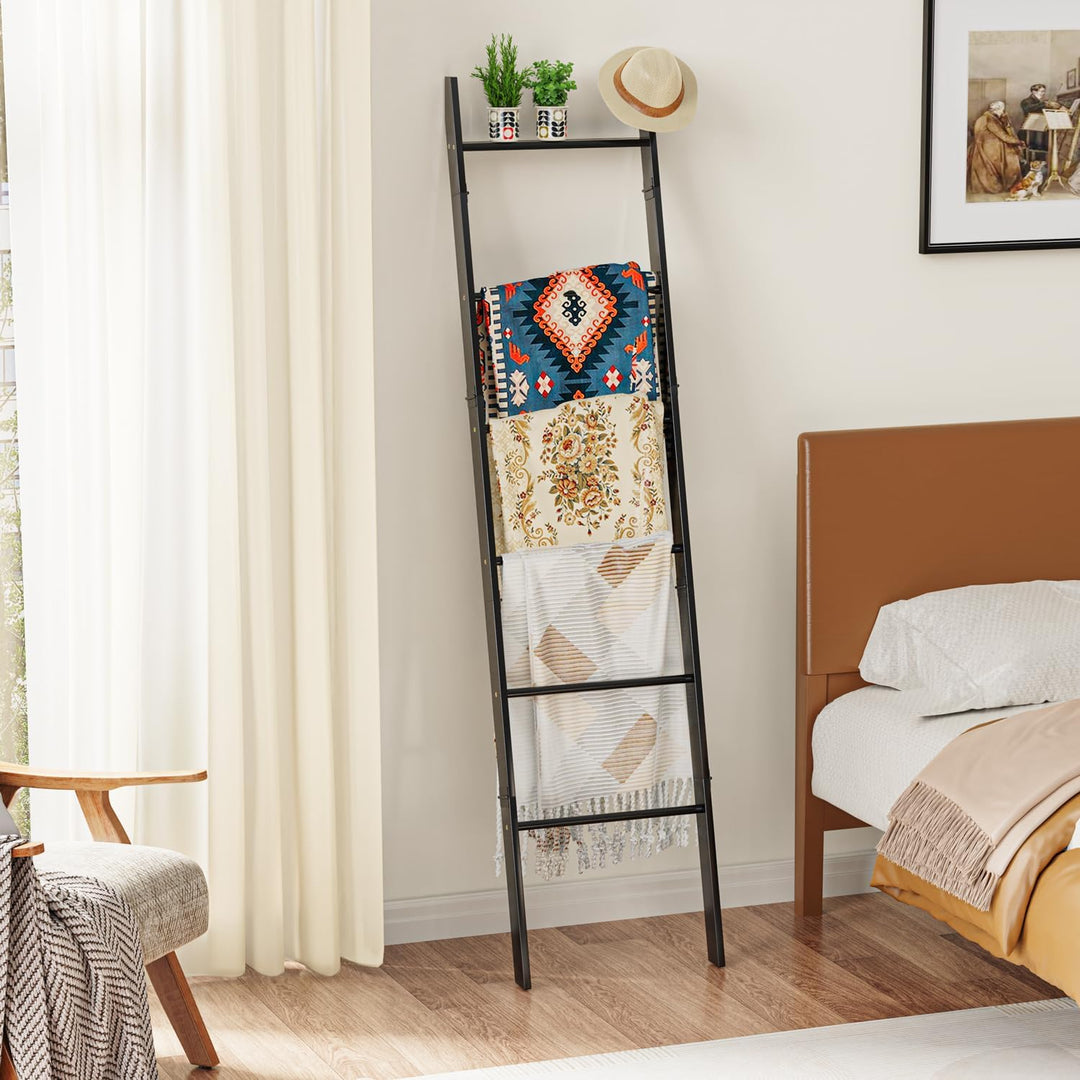 BAMBANG 6-stufig Handtuchleiter für Wohnzimmer, Deckenquilt-Leitergestell dekorativer Handtuchhalter