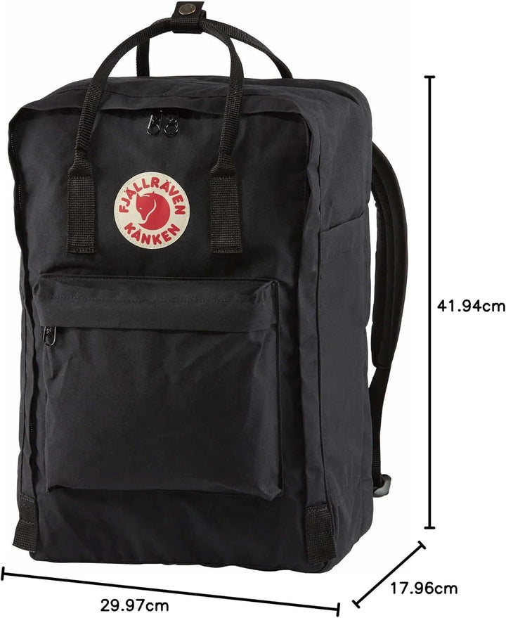 Fjällräven Unisex Rucksack Kånken, black, 43 x 30 x 18 cm, 20 liter, F27173-550 Single, Single