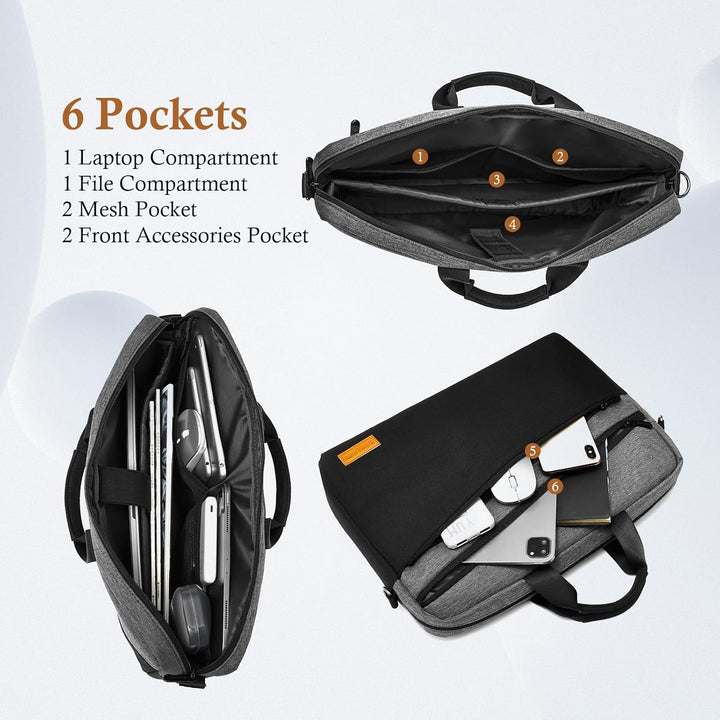 bagasin Laptoptasche Laptop Aktentasche Passt bis zu 17 17,3 Zoll Laptop Erweiterbare Wasserdichte S