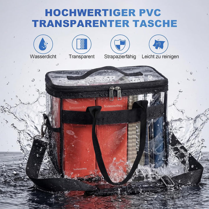 Enhon Transparente Tasche für Gesetze und Kommentare, PVC Gesetzestasche für Schönfelder, Sartorius,