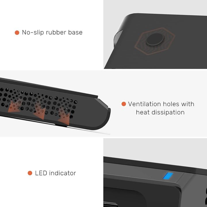 Alxum 120W 10 Port USB C Ladestation für Multi-Geräte, USB Multi Mobile Ladestation Schnellladestati