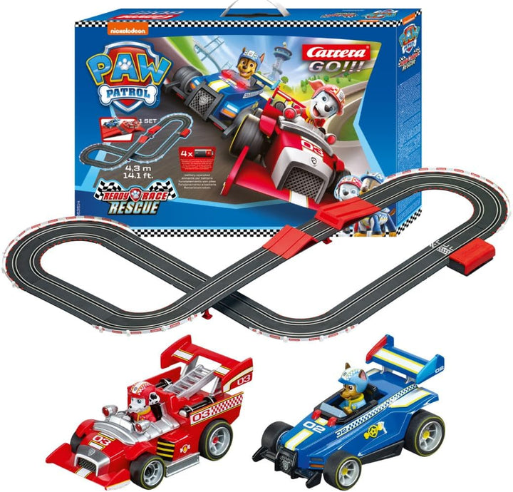 Carrera Paw Patrol – Ready, Race Rescue I 4,3m elektrische Rennbahn mit Streckenteilen im Massstab 1