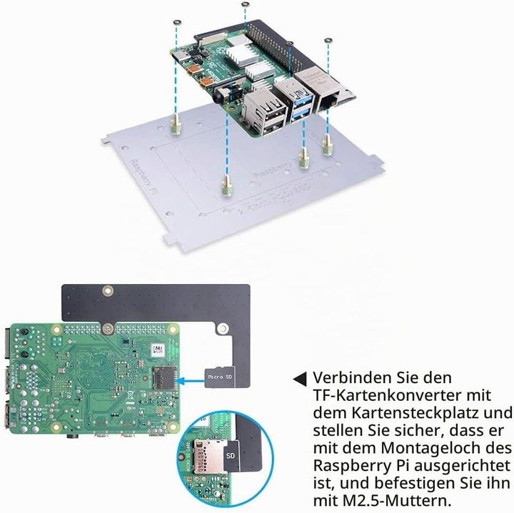 GeeekPi Raspberry Pi Cluster Gehäuse, Raspberry Pi Rack Gehäuse Stapelbares Gehäuse mit Lüfter 120 m