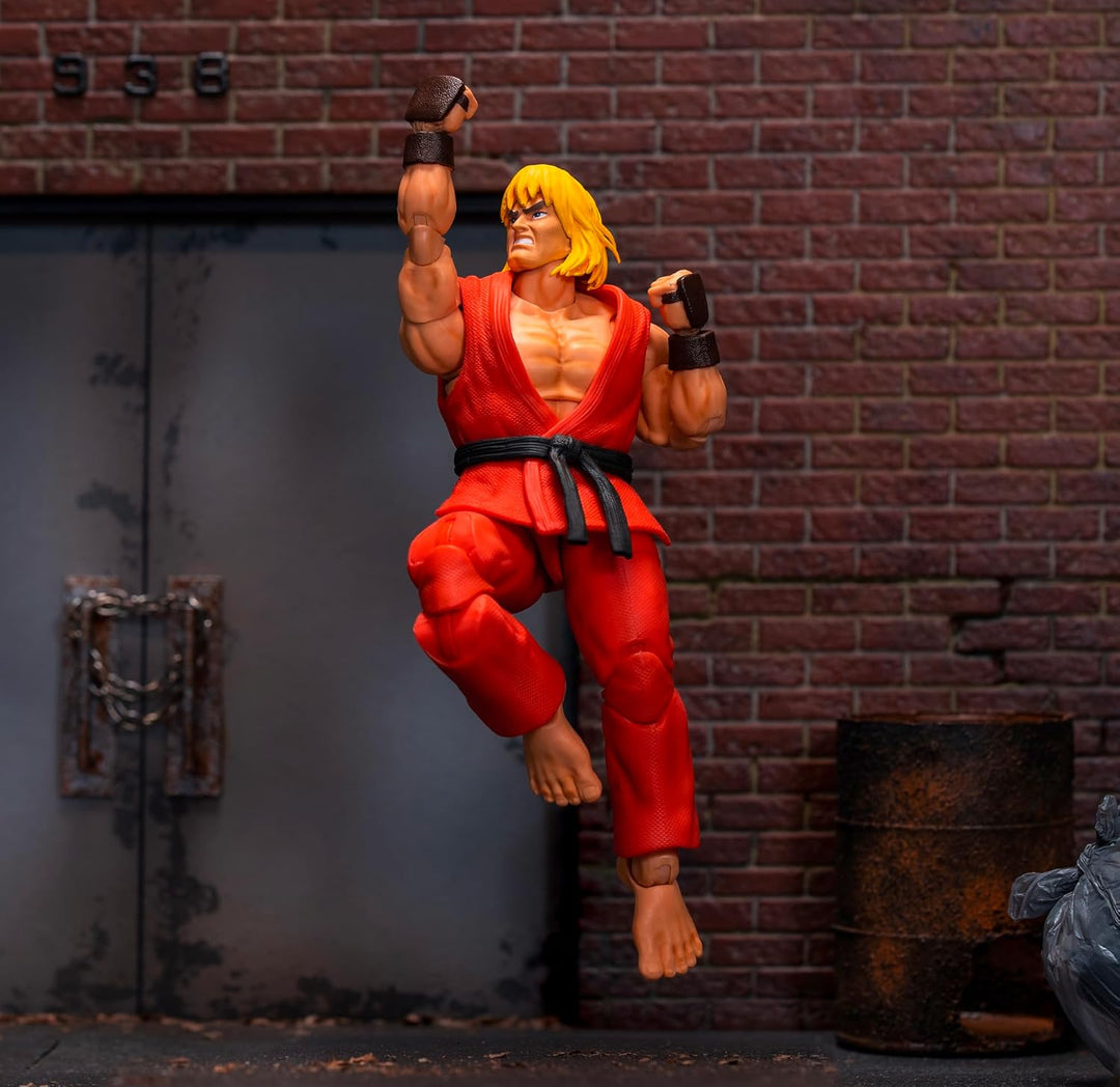 Jada Toys Street Fighter Figur Ken (15 cm) - bewegliche Sammel- und Actionfigur aus Street Fighter 2