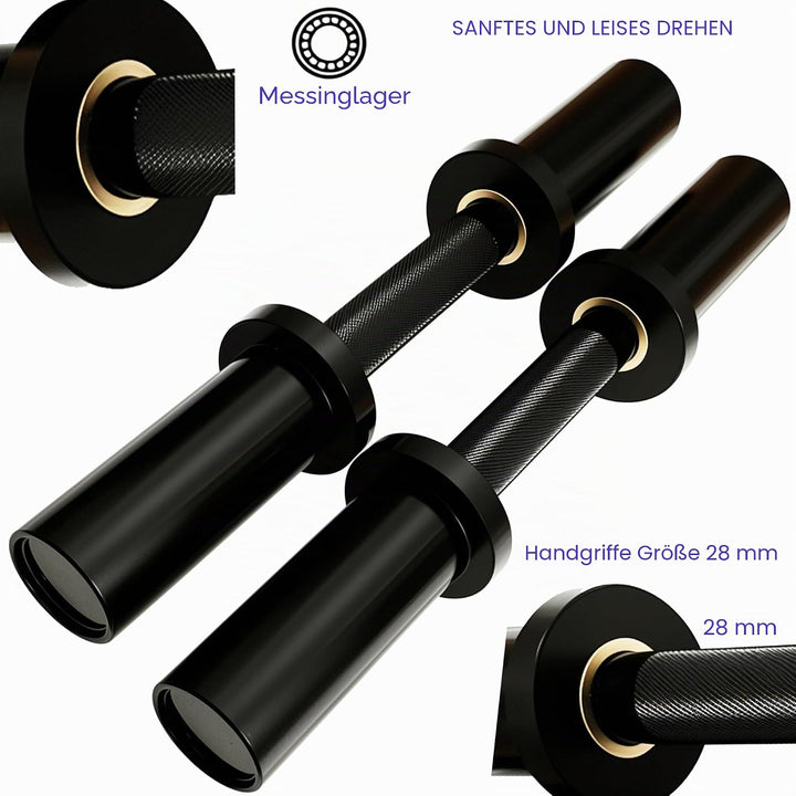 qibylift Olympic Kurzhantelstange 50mm - Verstellbare Dumbbell Bars für Hantelscheiben, gewichte han