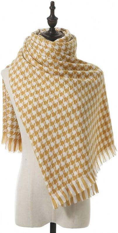 GLORIS Warmer Kaschmir Schal Herbst Winter Hahnentritt Schal/XL Stola Umschlagtuch Warm Pashmina Sch