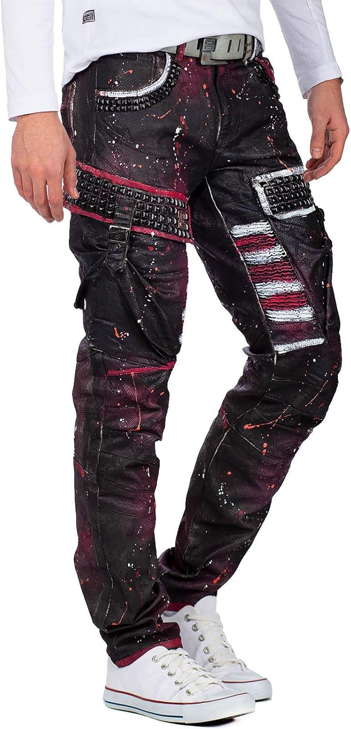 Cipo & Baxx Herren Jeans – Stylische Denim-Mode mit einzigartigem Design, Slim-Fit & Regular-Fit, Bi