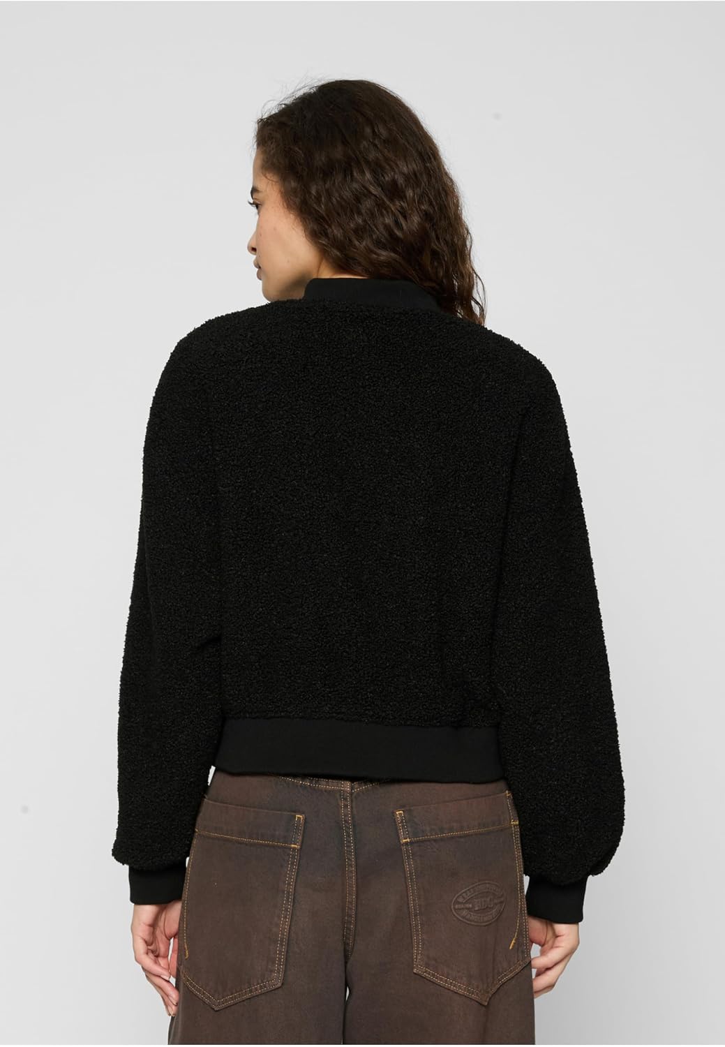 Urban Classics Damen Ladies Oversized Sherpa Bomber Jacket Jacke 4XL Schwarz, 4XL Schwarz