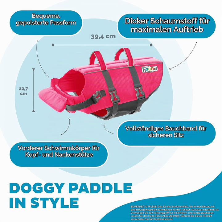 Outward Hound Granby Splash Schwimmweste für Hunde, Grösse M, Pink Granby (Flotation) Medium (Chest