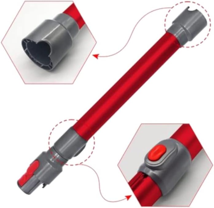 Trade-Shop Teleskoprohr Saugrohr ausziehbar 45cm-70cm Ersatz für Dyson SV10, SV10 Absolute, SV11 Ani