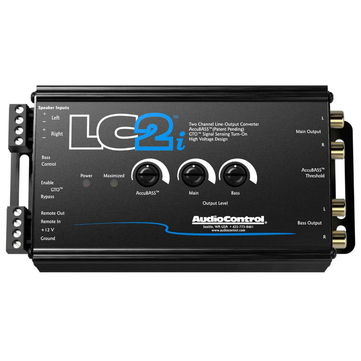 AudioControl LC2i 2-Kanal High-Low-Converter GTO™ AccuBASS® Subwoofer-Steuerung Standardverpackung,