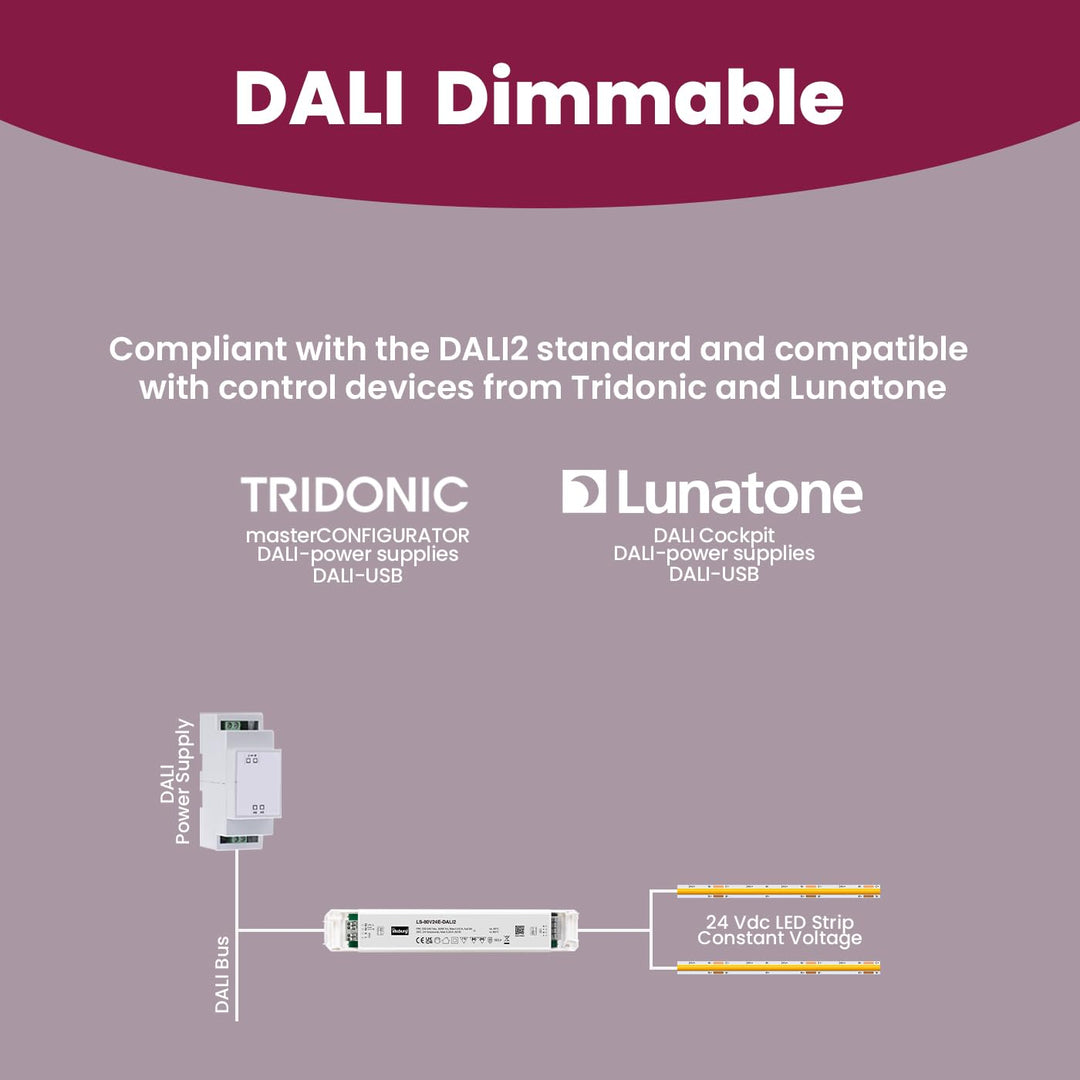 illuburg LED Treiber 24V 80W DALI Push Taster Dimmbar Flackerfrei für LED Streifen Trafo Transformat