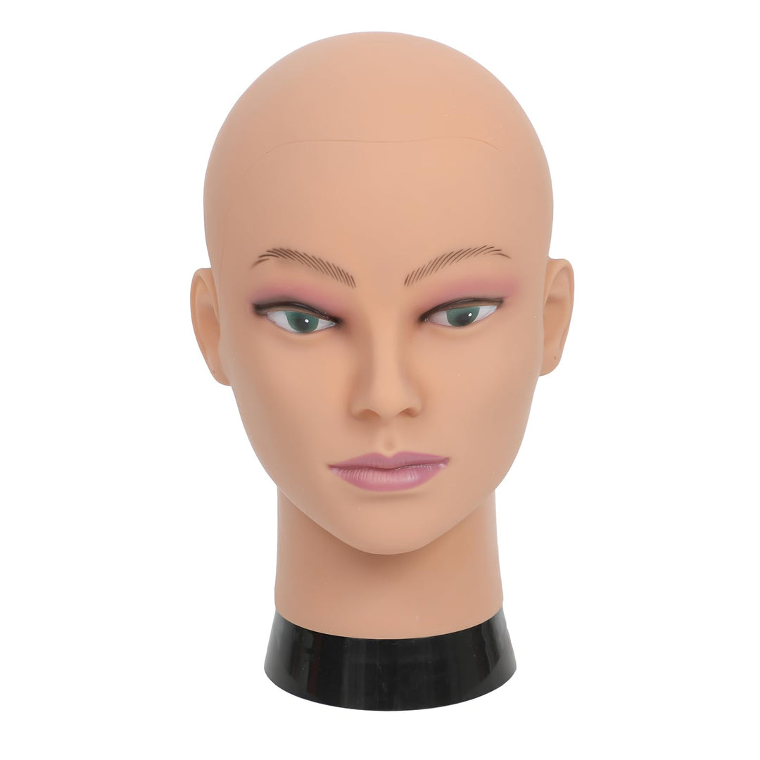 Bald Mannequin Head Professional Bald Head for Wigs,Glasses,Mask Making and Display,with a Free Clam