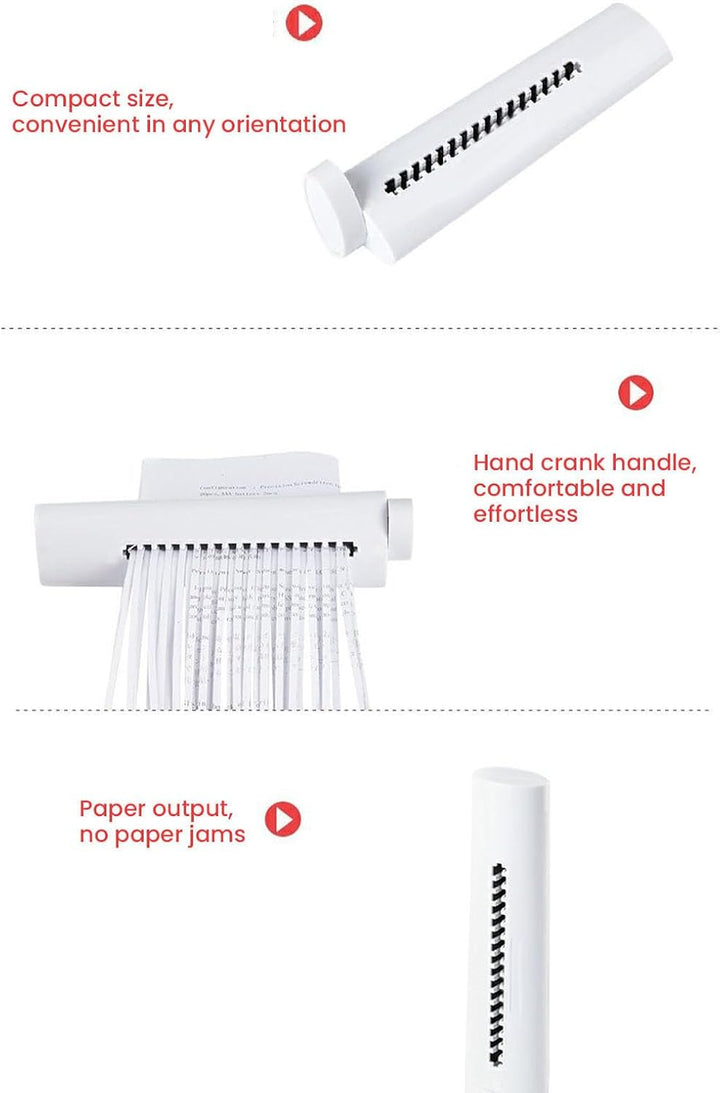 BRRNOO Handy Paper Shredder Tragbares Handbuch Dokument Shredder Effizientes Papierschneidwerkzeug f