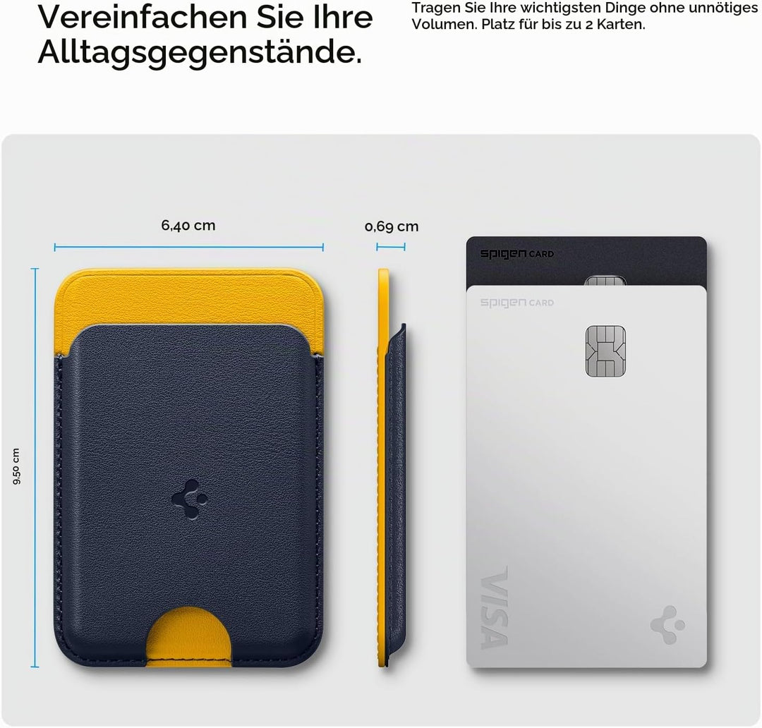 Caseology Nano Pop Magsafe Wallet [Kraftvolle Doppelstruktur] Rutschfester Silikon und magnetischer
