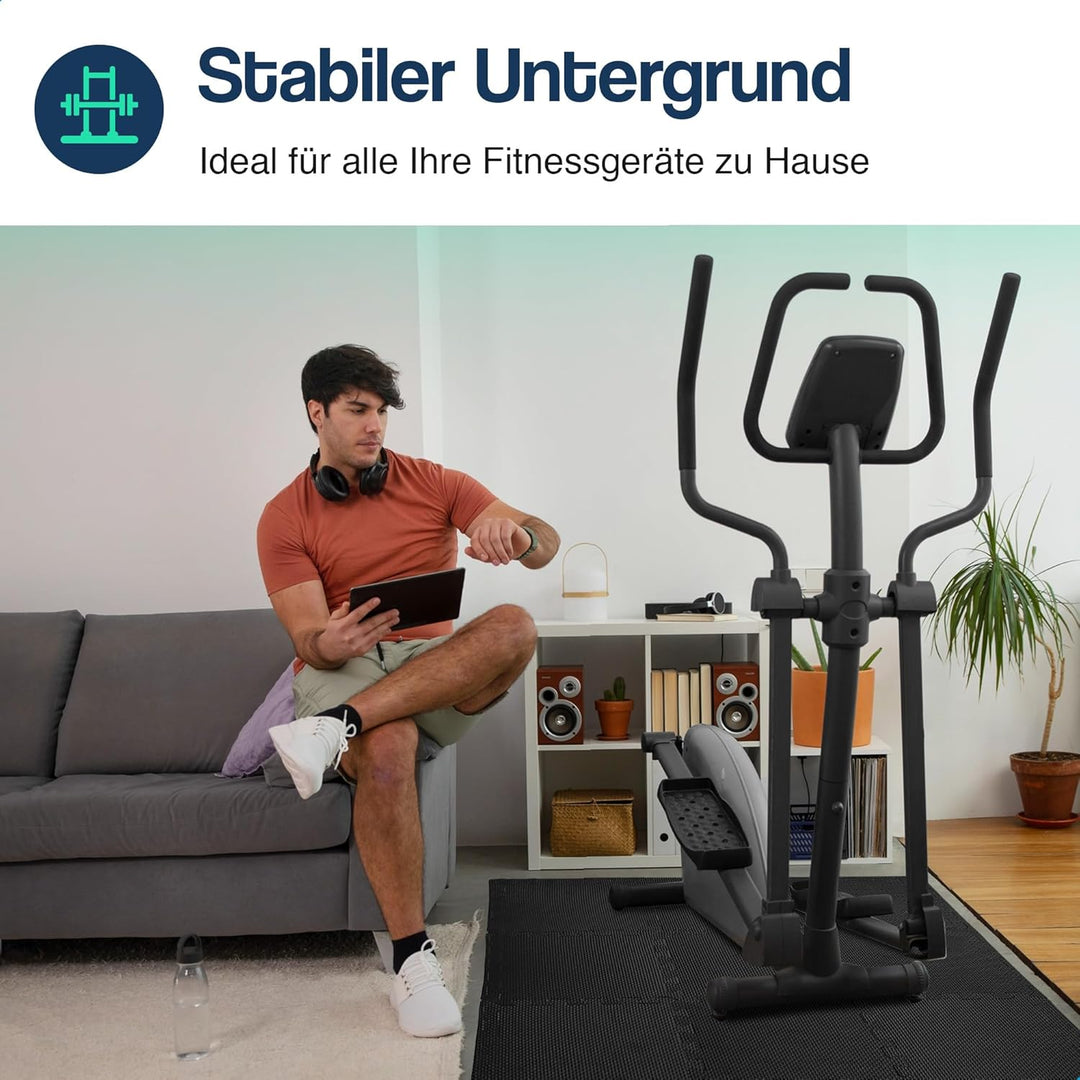 Hulser Fitness Puzzlematte - 30 x 30 cm - Bodenschutzmatten für Sporträume - Unterlegmatte, Fitnessm