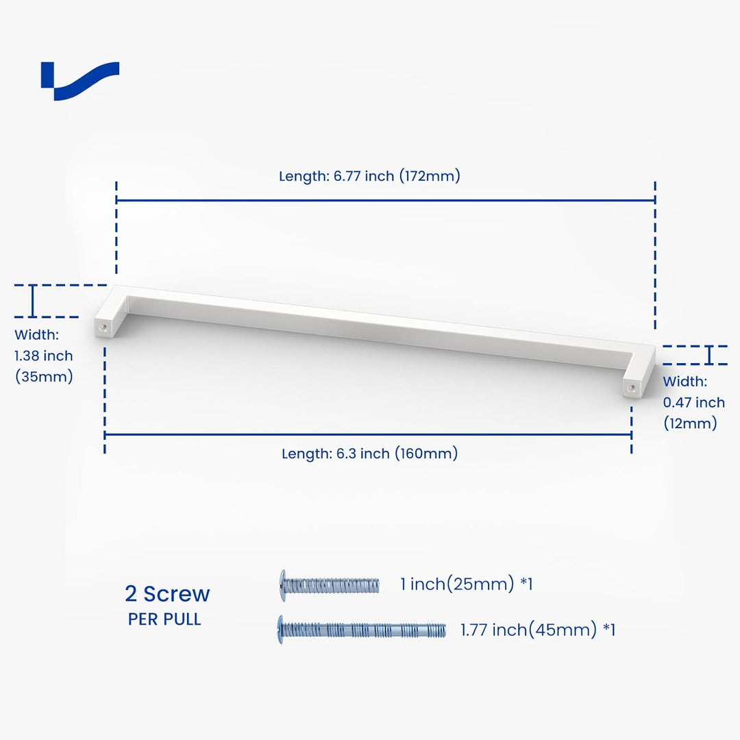 LONTAN 15 Stück Schrankgriffe Weiss Möbelgriffe 160mm lochabstand Möbelgriffe Weiss Griffe für Küche