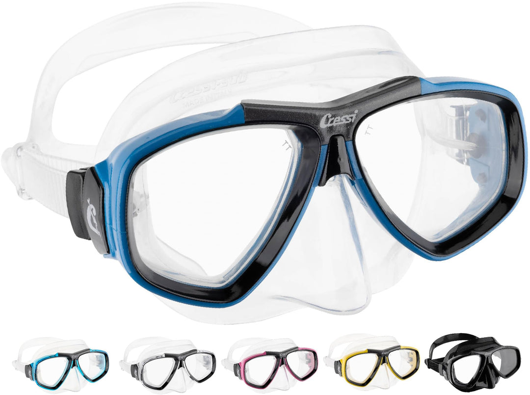 Cressi Focus - Schnorchelmaske, Einstellbar Schnorchelset Erwachsene, Taucherbrille Kinder und Tauch