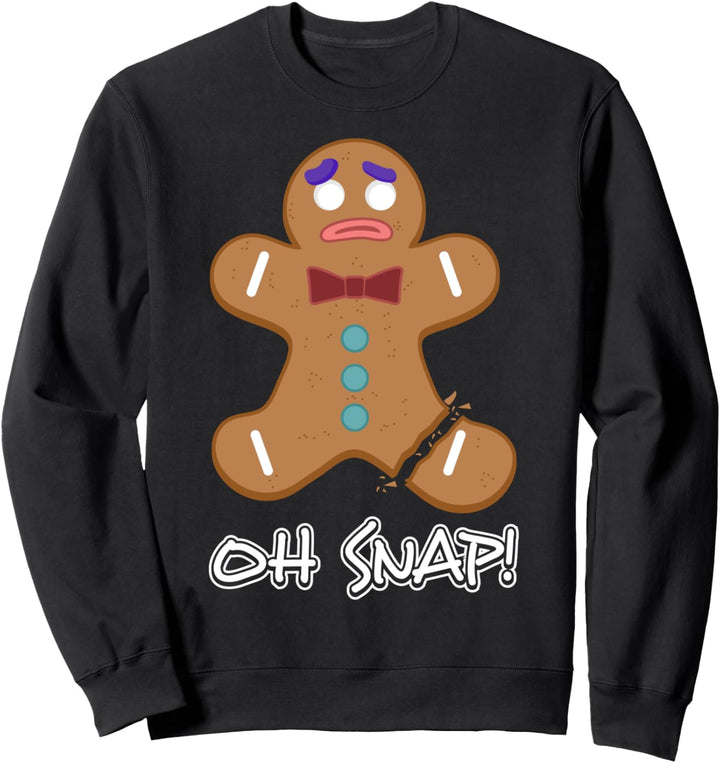 Oh Snap Funny Gingerbread Man Lebkuchen Kekse Weihnachten Sweatshirt