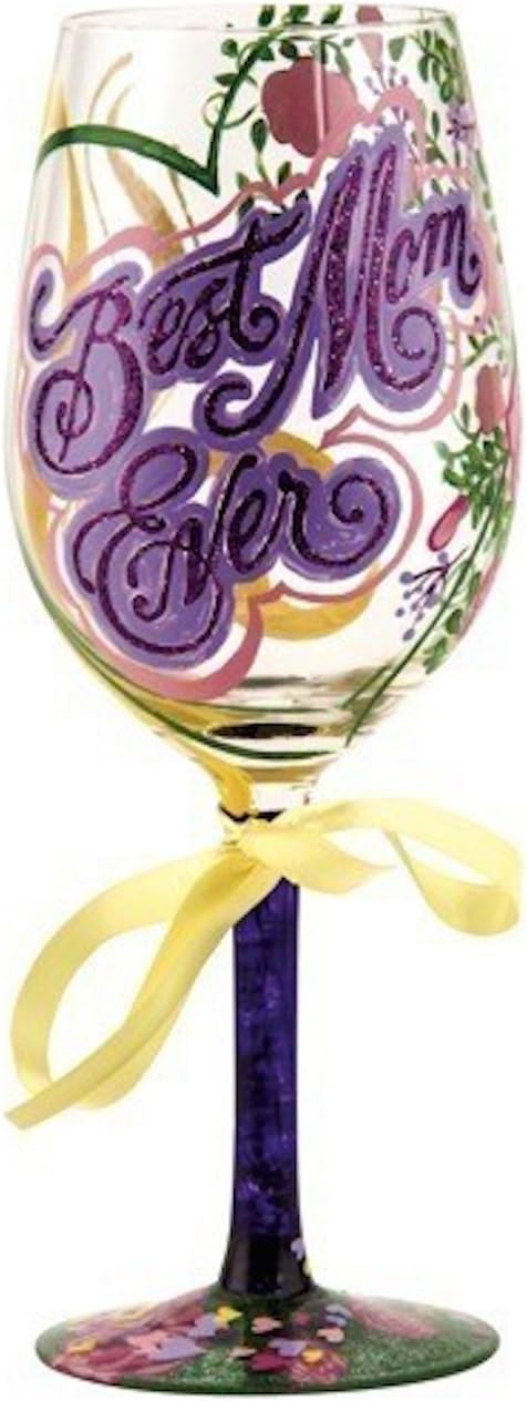 Designs von Lolita "Best Mom Ever", handbemaltes Weinglas, 425 ml LOLITA WG Best Mom Ever, LOLITA WG