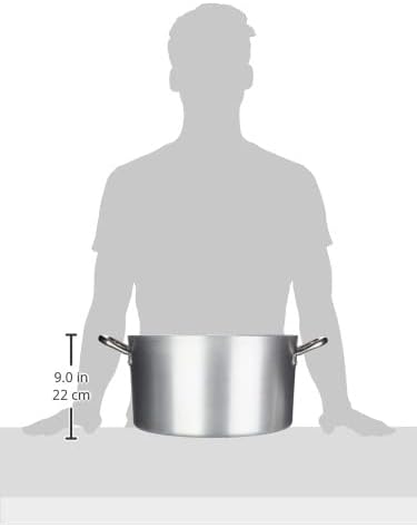 Pentole Agnelli Hoher Schmortopf, Metall, Silber/schwarz, 40 cm 25 Litri, 25 Litri
