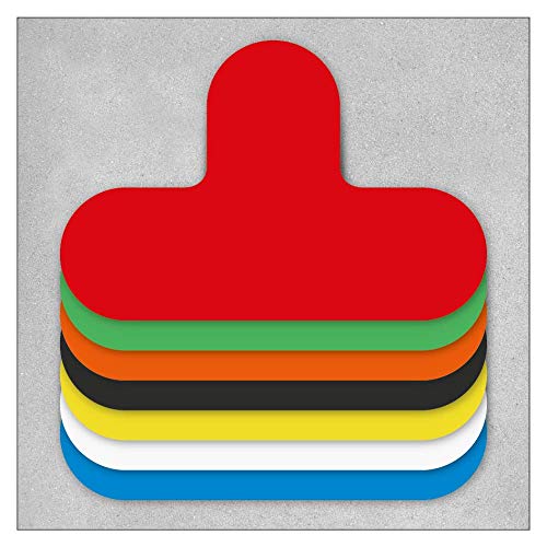 Selbstklebende Bodenmarkierung - T-Stück/T-Form - Formstücke für Arbeitsbereiche, Lagerflächen und T