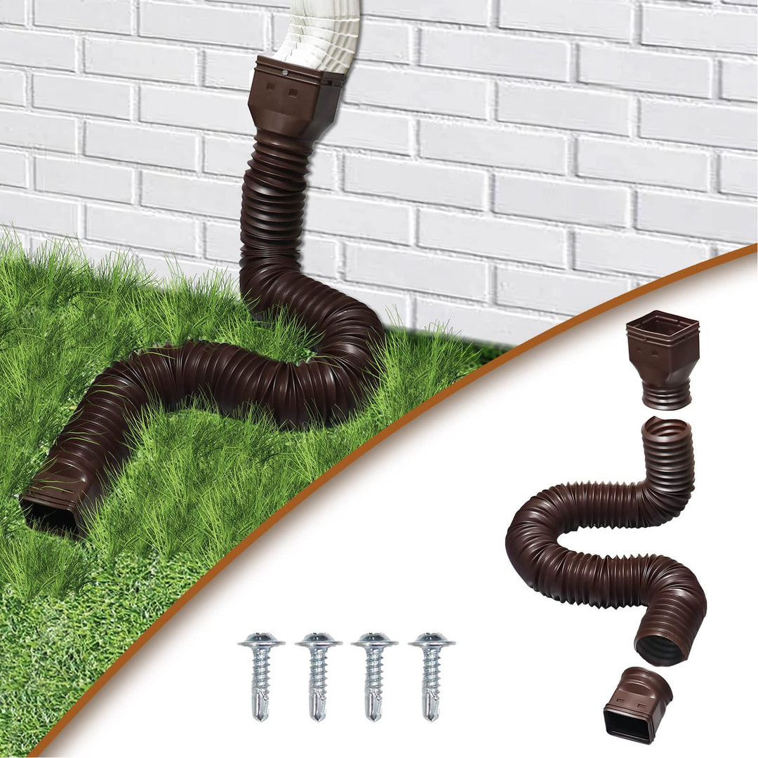 Regenrinnen Fallrohrverlängerungen, Flexibel, Ausziehbare Länge von 50, 8 cm Bis 149, 9 cm, Flexible