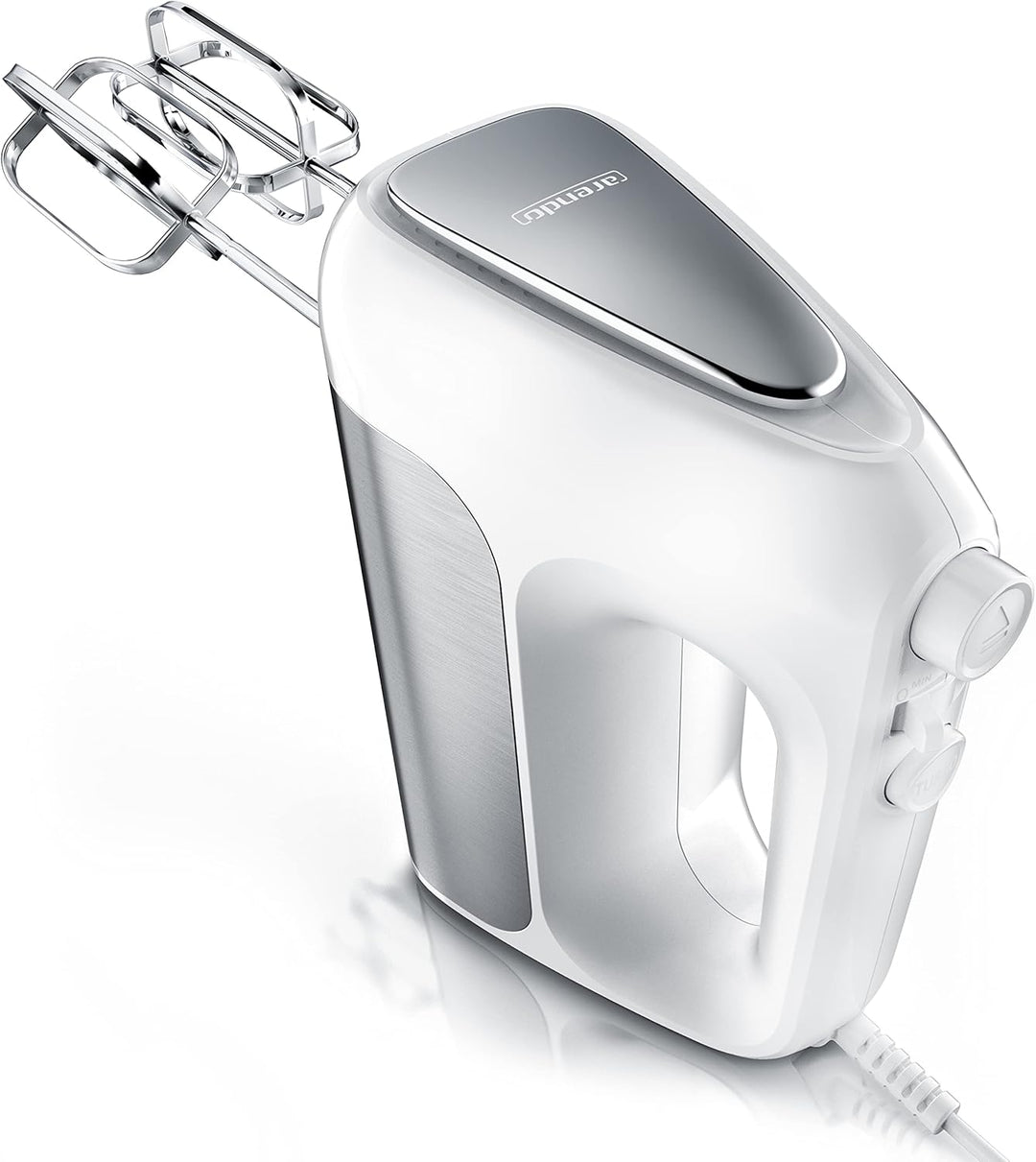Arendo - Elektrischer Handmixer Handrührer 500 W - inkl. 2 Rührbesen und 2 Knethaken aus Edelstahl –