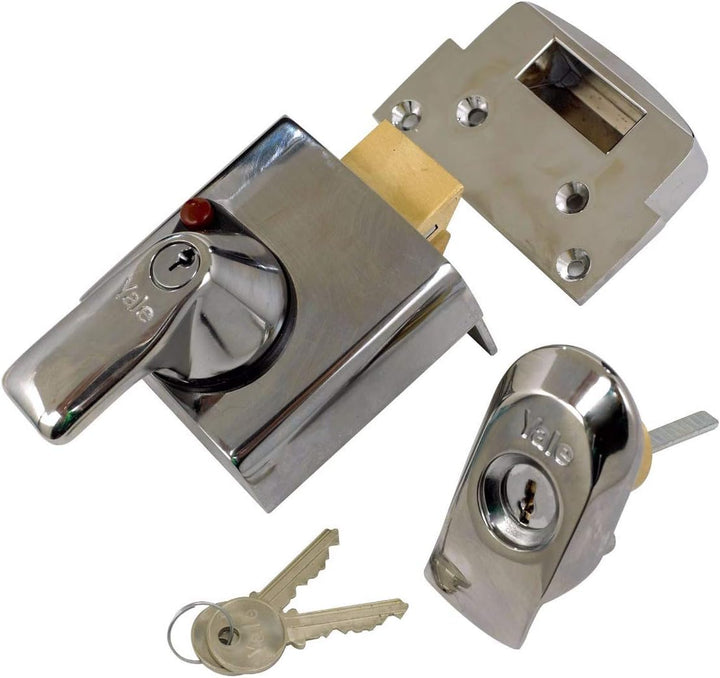 Yale Locks BS1 Nachtriegelschloss, nach britischer Norm, 60 mm, verchromt